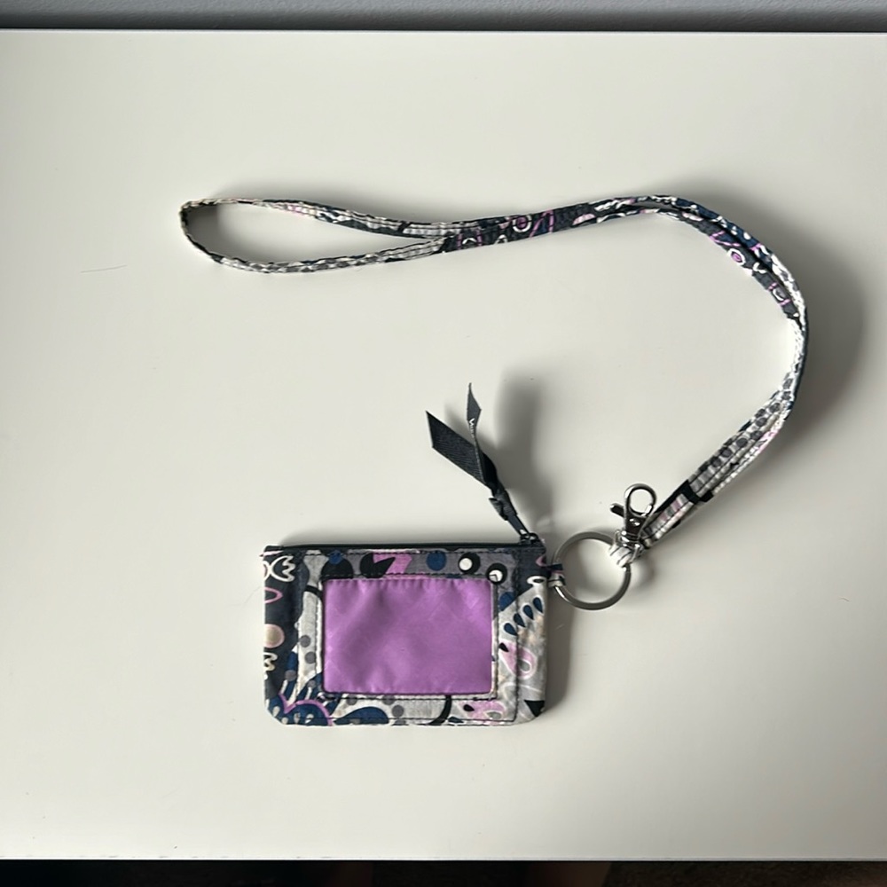 Vera Bradley lanyard wallet